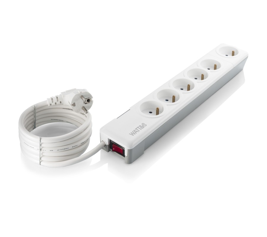 Multiprise parafoudre 6 prises 16A - blanc