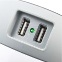 Multiprise design compacte et mobile WATT'BALL blanc/vert anis