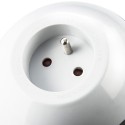 Multiprise design compacte et mobile WATT'BALL blanc/vert anis