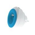 PRISE AVEC PORT USB REVERSIBLE BEWATT BLANC/BLEU