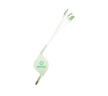 PRISE AVEC PORT USB REVERSIBLE BEWATT BLANC/BLEU