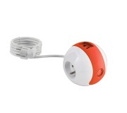 Multiprise design compacte et mobile WATT'BALL blanche