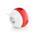 Multiprise design compacte et mobile WATT'BALL blanche