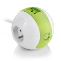 Multiprise design compacte et mobile WATT'BALL blanche