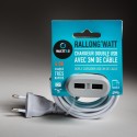 Chargeur Double USB QUICK CHARGE Avec 2M de Cable